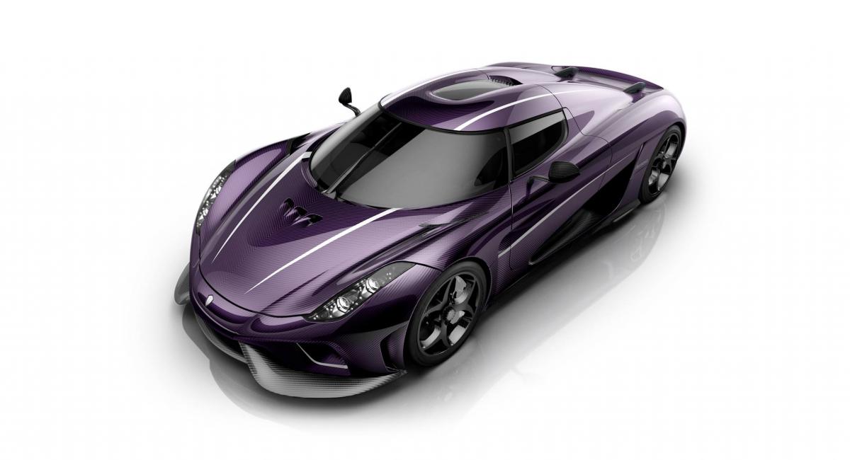 Μια μωβ Koenigsegg Regera φόρος τιμής στον Prince