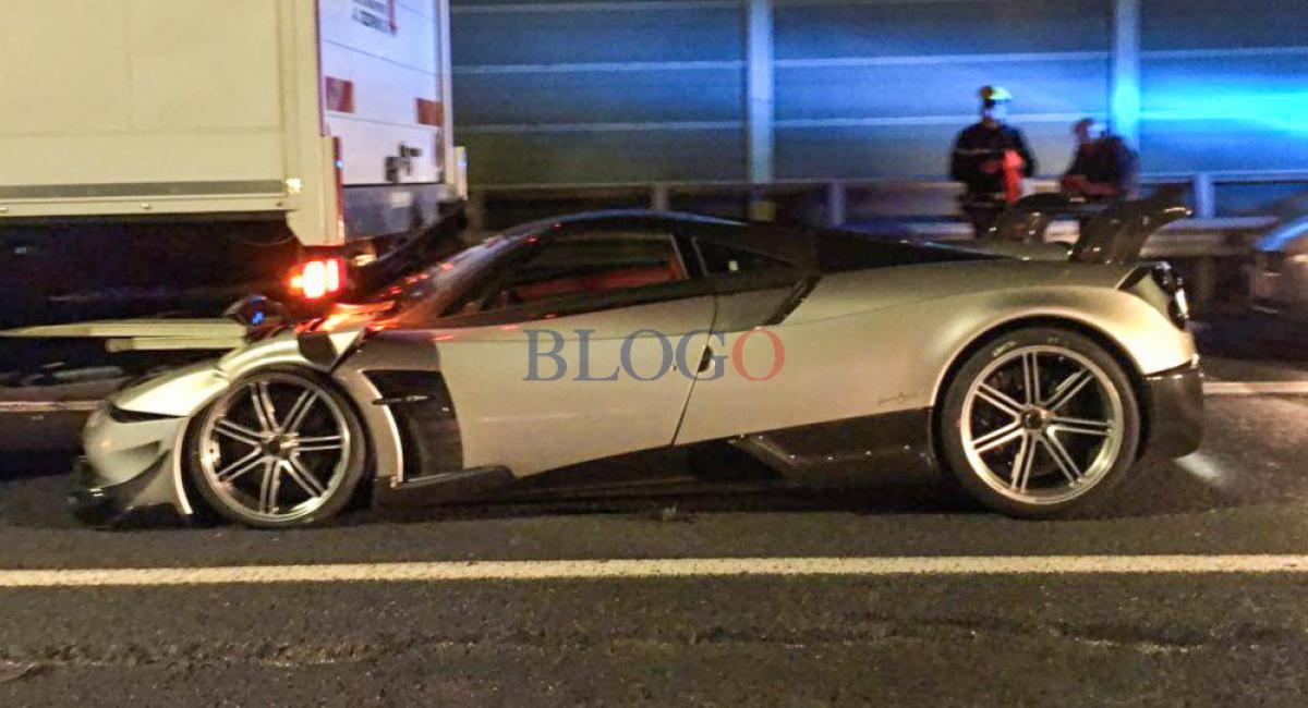 Μια Pagani Huayra BC είχε "στενή" επαφή με ένα φορτηγό